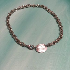 SALE Iconic Tiffany & Co Tag Choker Necklace